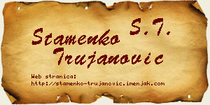 Stamenko Trujanović vizit kartica